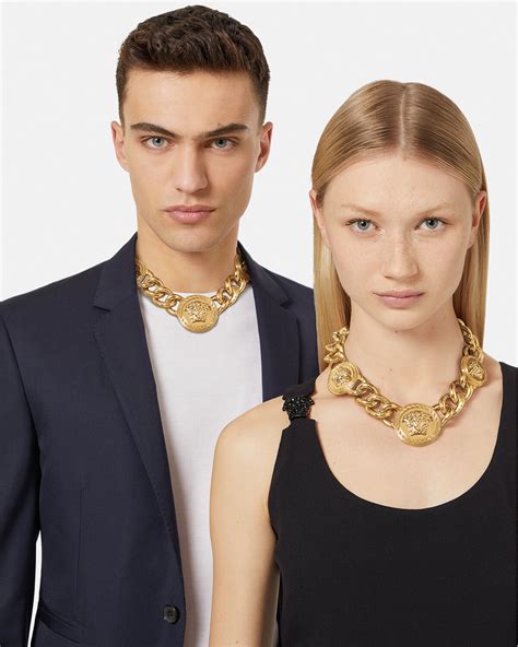 versace medusa gold chain replica|farfetch versace pendants.